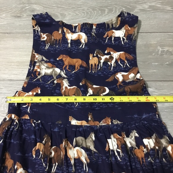 Handmade Vintage Horse Stallion Equestrian Dress aprox Med - Picture 9 of 9